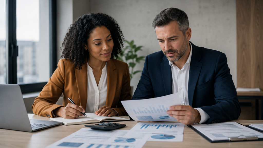 Business Owner Reviewing Tax Strategy With Advisor