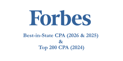 Forbes Best-in-State CPA awards for 2026 and 2025 and Top 200 CPA in the United States for 2024