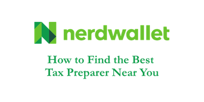 NerdWallet logo above the article title How to Find the Best Tax Preparer Near You, featuring CPA Angie Toney